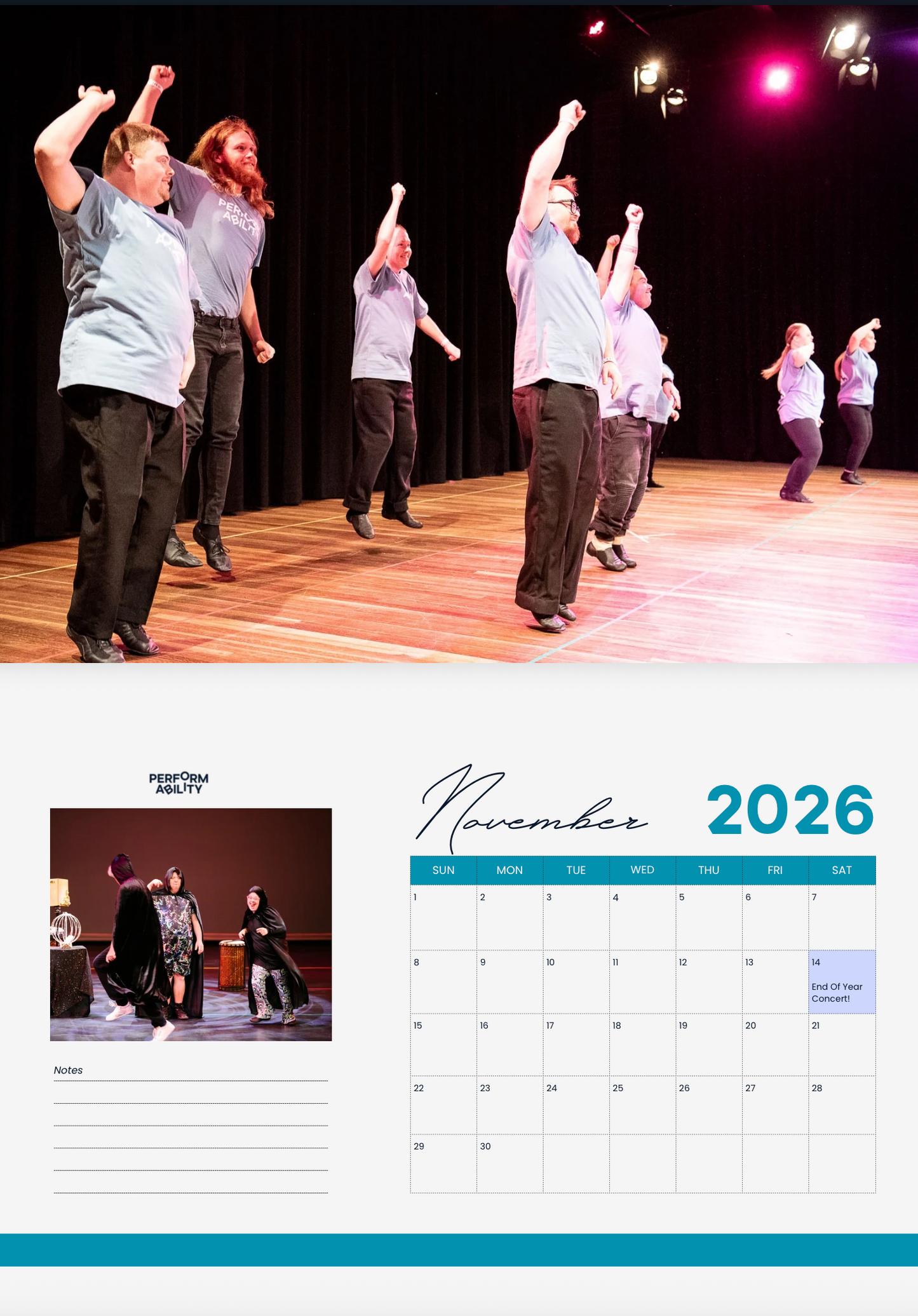 2026 Perform Ability Wall Calendar (Pre-Order)